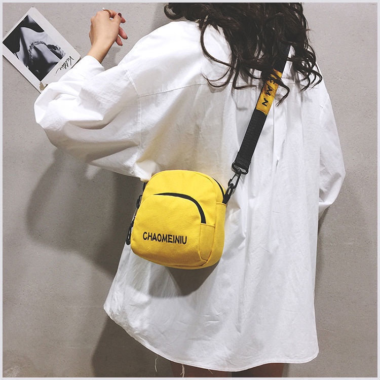 Túi Đeo Vai Mini Vải Canvas Phong Cách Phương Tây Thời Trang Mùa Hè Kiểu Mới Cho Nữ