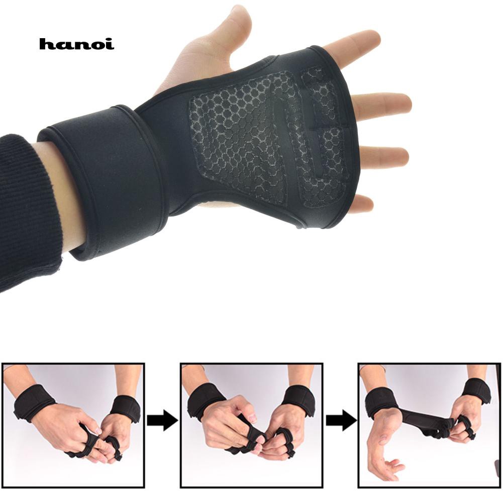 【Ready stock】Găng Tay Hở Ngón Chống Trượt Tập Gym Cho Nam Và Nữ