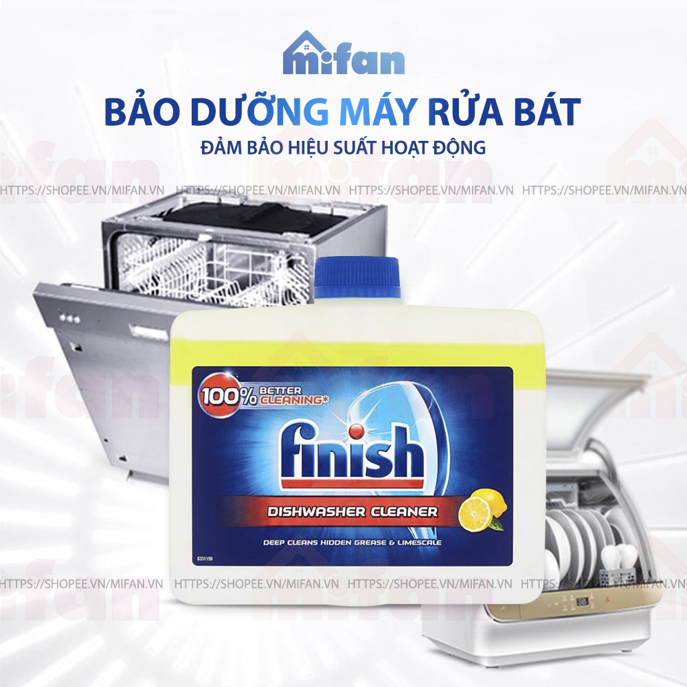 Dung Dịch Vệ Sinh Máy Rửa Bát Finish Dishwasher Cleaner Lemon 250ml - Hương Chanh - MIFAN PHÂN PHỐI CHÍNH HÃNG