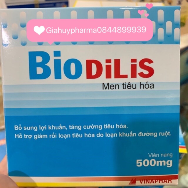Men tiêu hoá dạng viên Biodilis hộp 100v