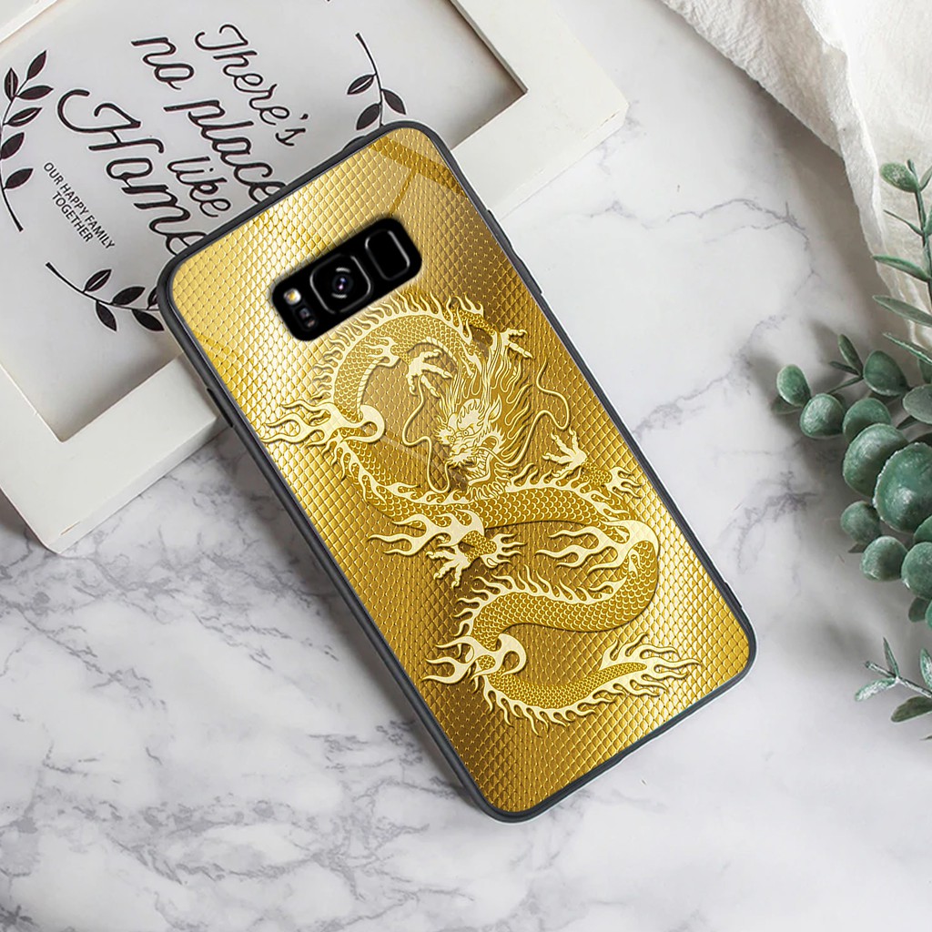 Ốp lưng kính CƯỜNG LỰC điện thoại SAMSUNG S8 - S8 PLUS in hình rồng sói Doremistorevn