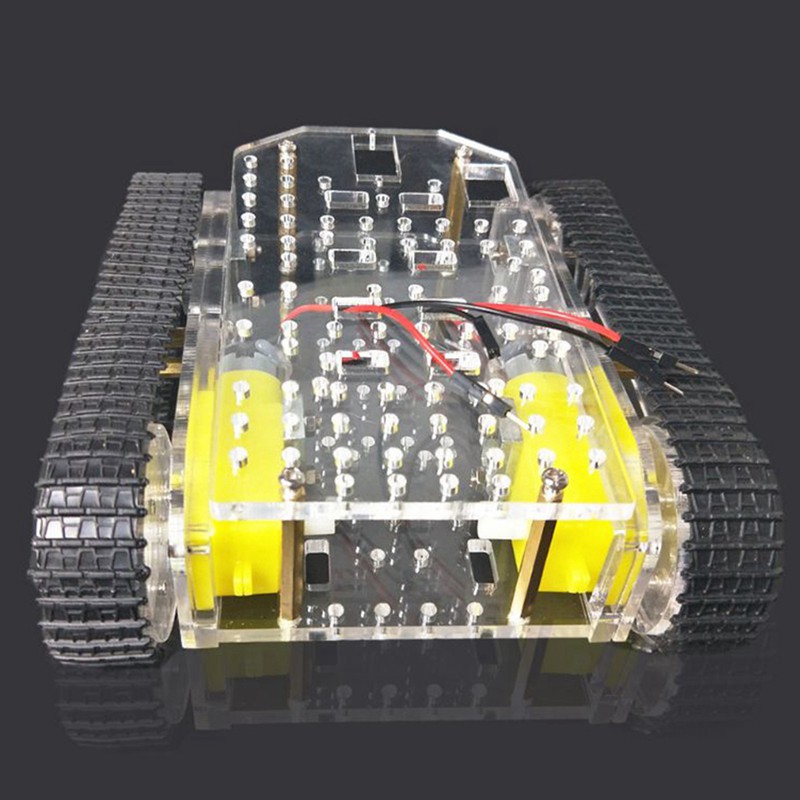 Bộ khung gầm xe tăng robot trong suốt dùng cho xe tăng Arduino
