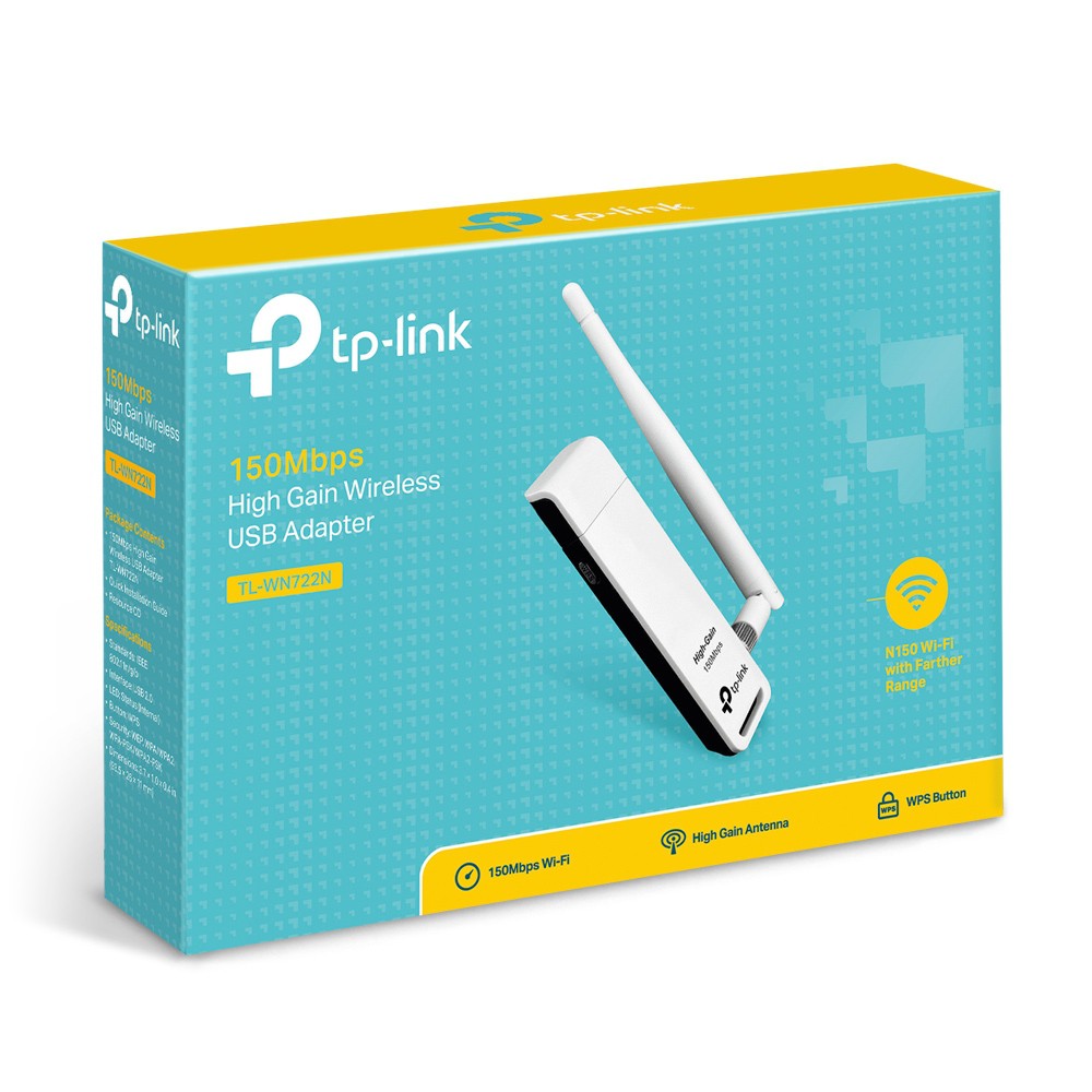 USB Thu WIFI TP-LINK TL-WN722N có anten tốc độ không dây lên tới 150Mbps