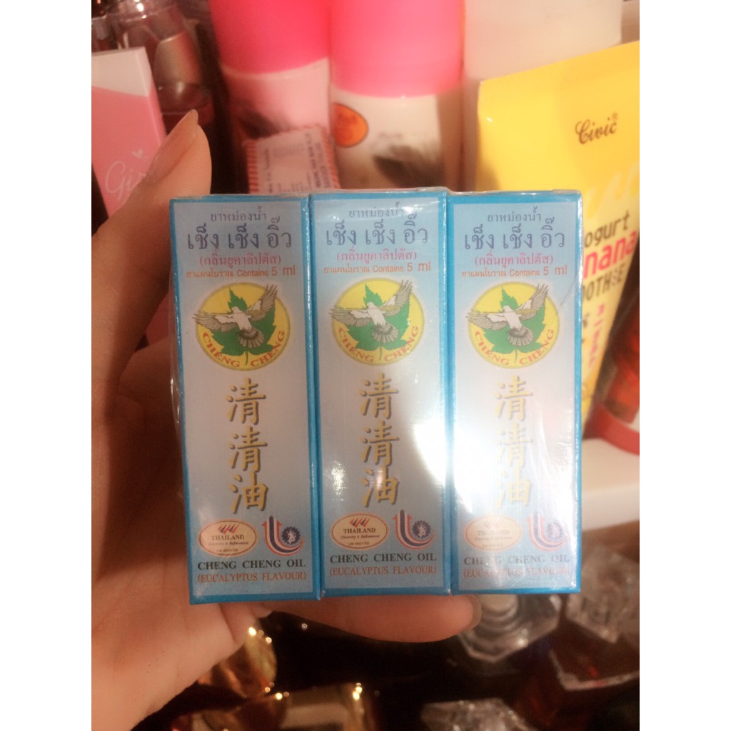 Combo 08 chai dầu gió lăn Cheng Cheng oil 5ml