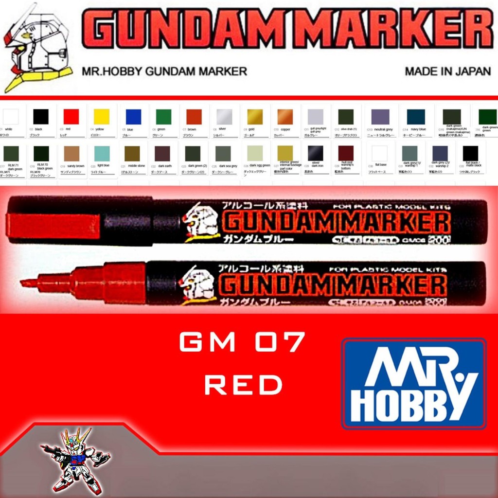 Bút kẻ lằn chìm Gunpla Mr. HOBBY GM07 Made In Japan Gundam Marker tô màu mô hình lắp ráp Gundam Bandai