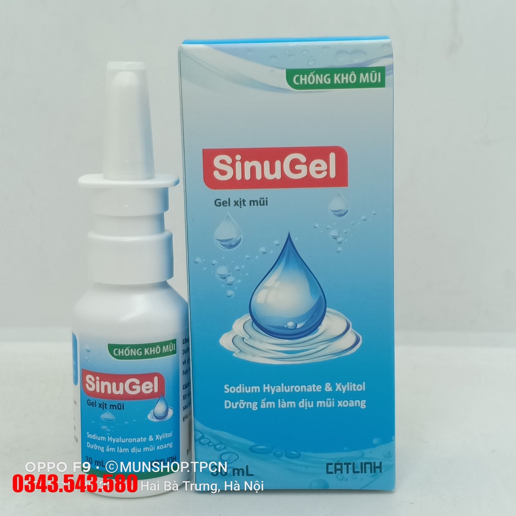 Gel xịt mũi SinuGel chống khô mũi lọ 30ml