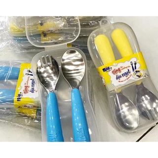 Set muỗng + nĩa Monte cho bé Giao màu ngẫu nhiên