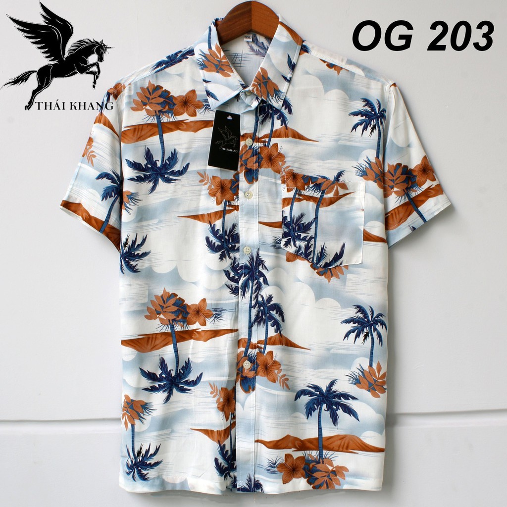 Áo sơ mi nam ngắn tay vải lanh siêu mát loại áo sơ mi nam trung niên có túi họa tiết sang trọng OG2