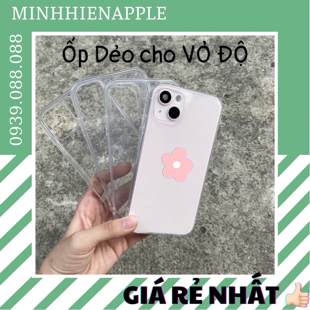 ỐP DẺO cho vỏ độ XR lên 13Pro 7Plus vuông x/xs lên 12 Pro/ xr/11 lên 12/ Xsmax/11Promax lên 12 Promax