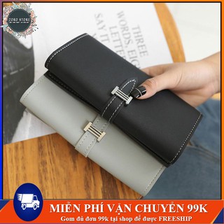 Ví nữ dài mini nhiều ngăn tiện dung, khóa cài gấp đôi , phù hợp đựng tiền và đựng thẻ ATM