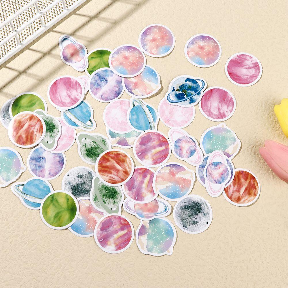Miếng Dán Trang Trí Sổ Tay Hình Hành Tinh Vũ Trụ Hoạt Hình