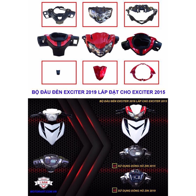 Pha Đèn Ex150 2019 Gắn Ex150 2015 sài đồng hồ zin