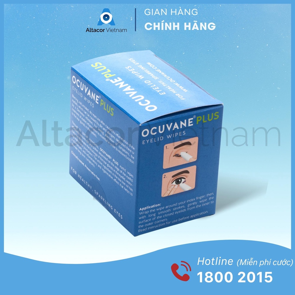 Miếng vệ sinh bờ mi Ocuvane® Plus - Hungary