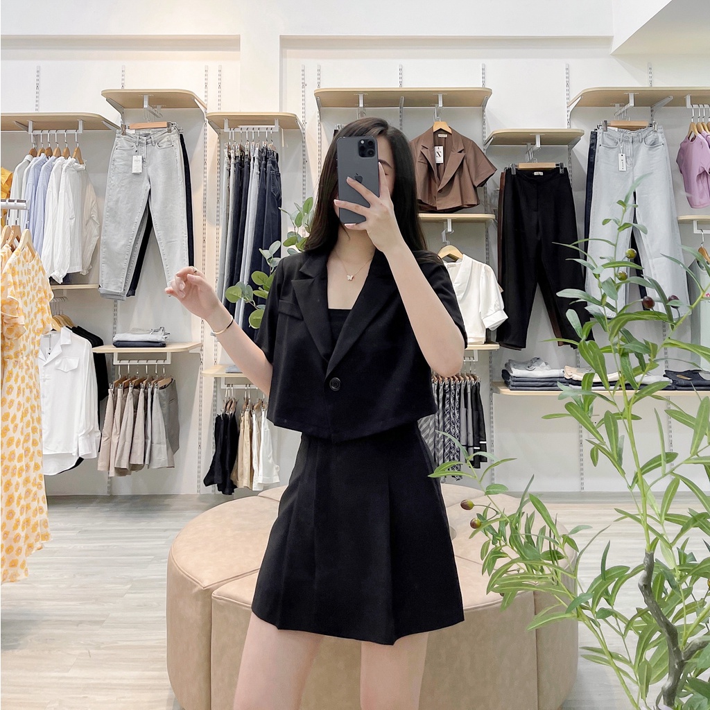 ÁO BLAZER LỬNG ZAREEN BLA03 ĐEN