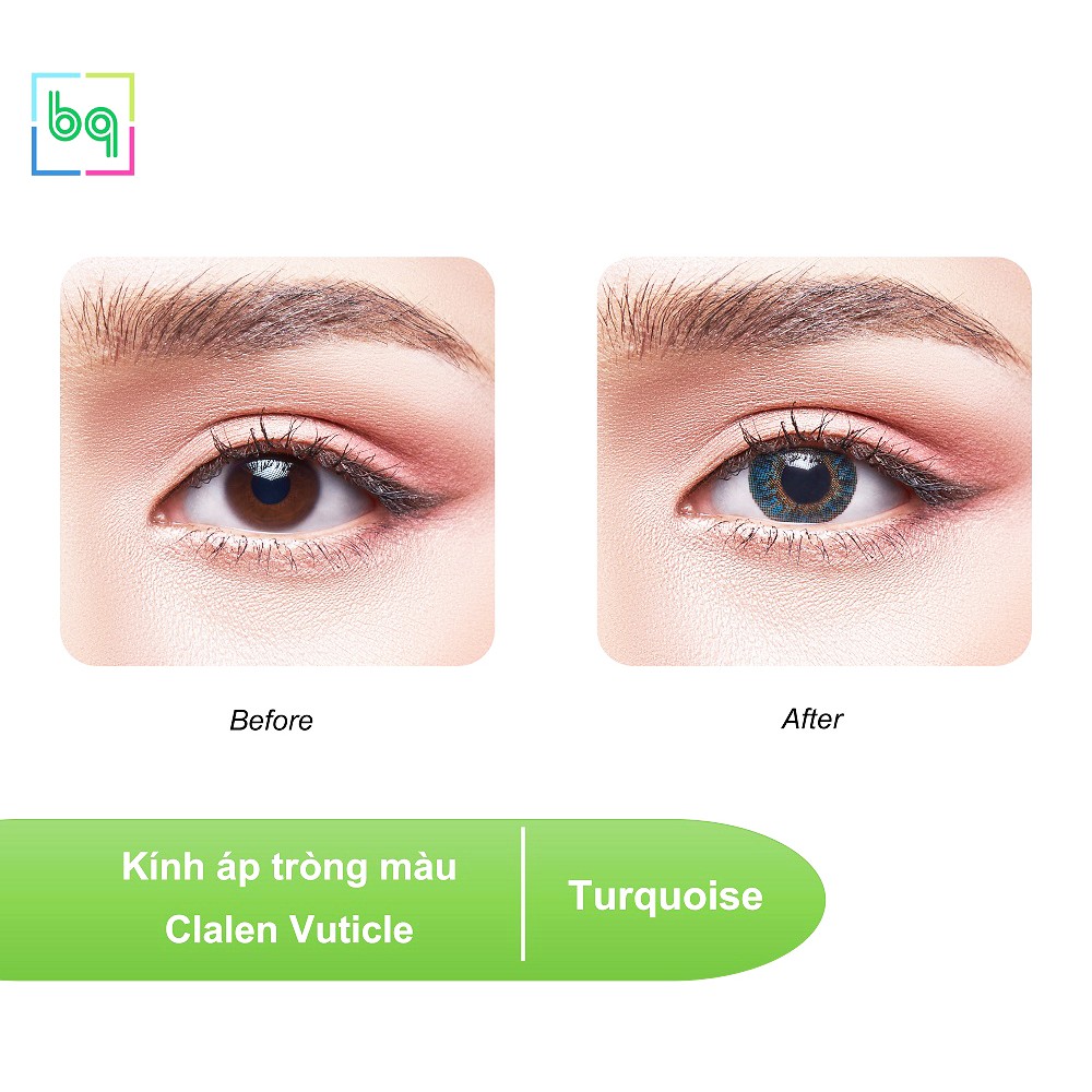 Kính áp tròng màu Clalen Vuticle – Turquoise Hàn Quốc không độ