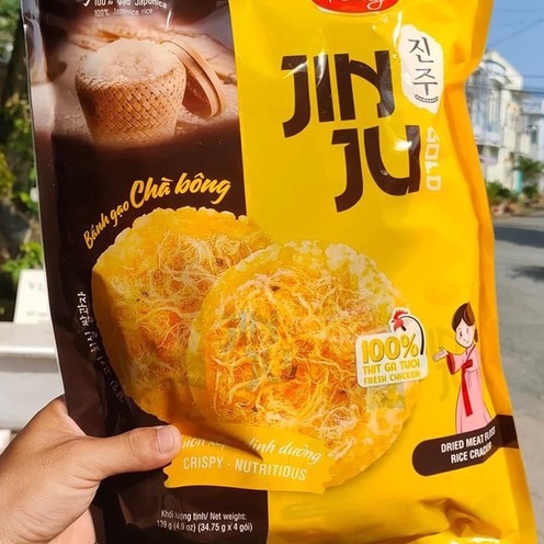 Bánh Gạo JINJU Chà Bông hương vị Hàn Quốc Richy 168g