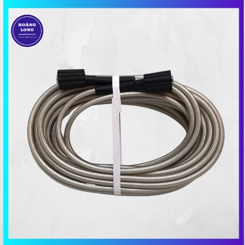 Dây Cao Áp 15M - Ống Dây Cho Máy Bơm Xịt Rửa Áp Lực Cao - Ren Trong 22mm - Phụ Kiện Máy Rửa Xe