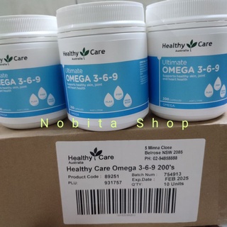 Date 2025-Viên uống Healthy Care Ultimate Omega 3-6-9 200 viên bổ sung omega 369 tốt cho mắt tim và não - omega 3 6 9
