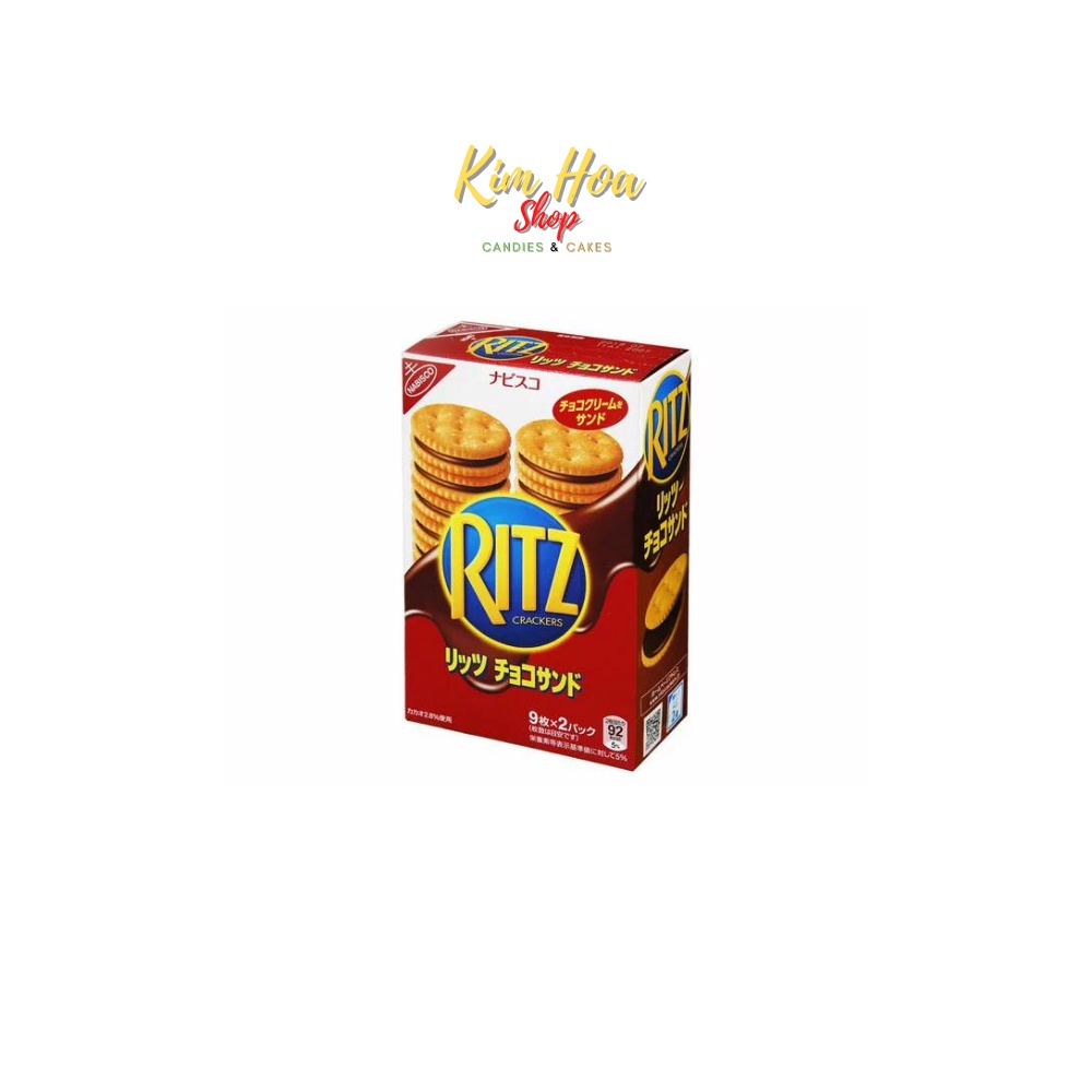 Bánh Quy nhân Kem Mondelez Ritz hương vị chocolate & vanila & cheese & Bánh quy kẹp kem vị vani Bourbon Roanne Valli 85g