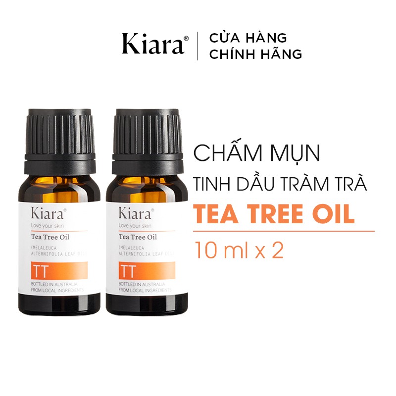 Combo 2 Chai Chấm Mụn Tràm Trà Kiara Tea Tree Oil 2x10ml