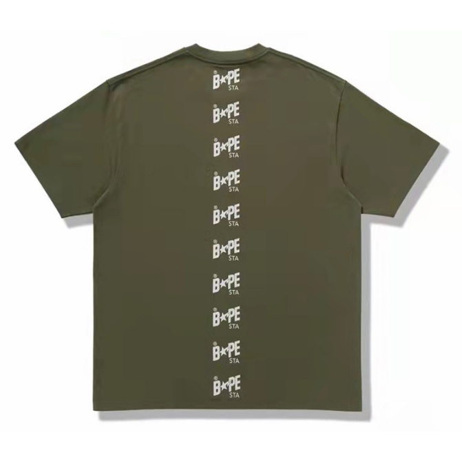 Áo Thun BAPE Ngắn Tay Cổ Tròn Phong Cách Mới Cho Nam Và Nữ