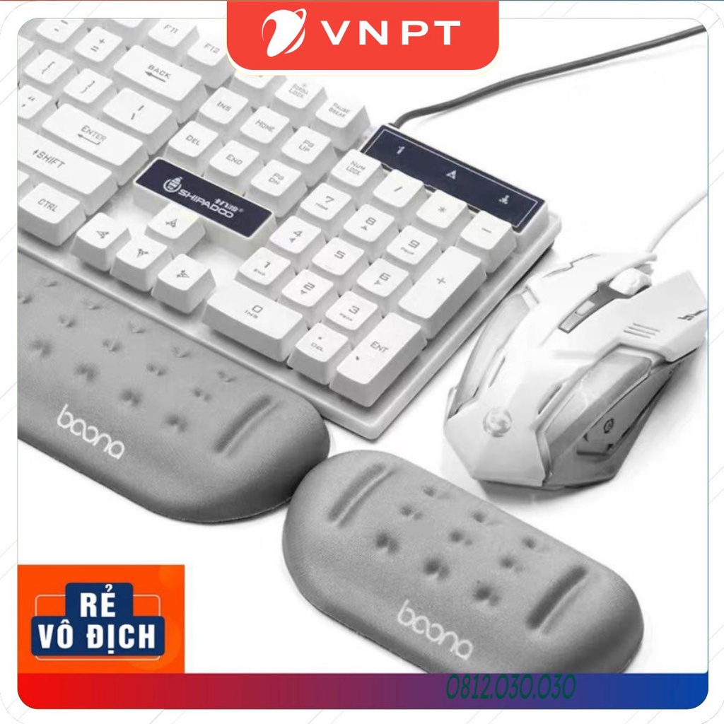 Đệm kê tay chống mỏi cổ tay cho bàn phím và chuột máy tính Baona.