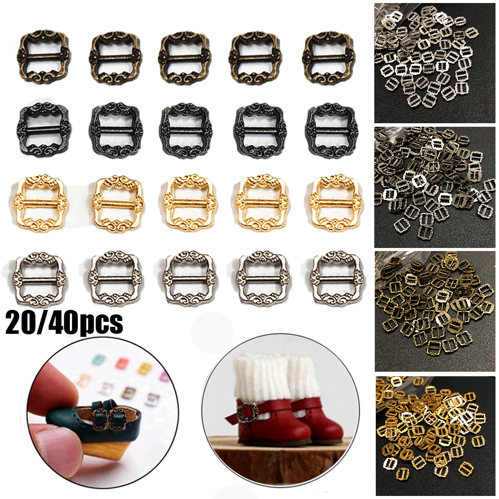 TRI Set 20 / 40 Nút Khóa Dây Đeo Túi Xách Mini 4 Màu Kích Thước 6x6mm Chất Lượng Cao