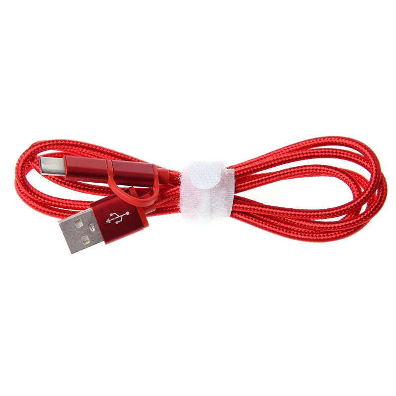 Cáp sạc nhanh kết nối USB 2.0 Male và USB 3.1 Type C Micro 2 trong 1 chất lượng cao