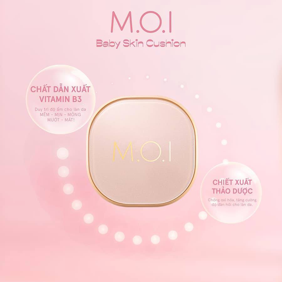 Phấn Nước M.O.I Baby Skin Cushion 5 Trong 1 13gr