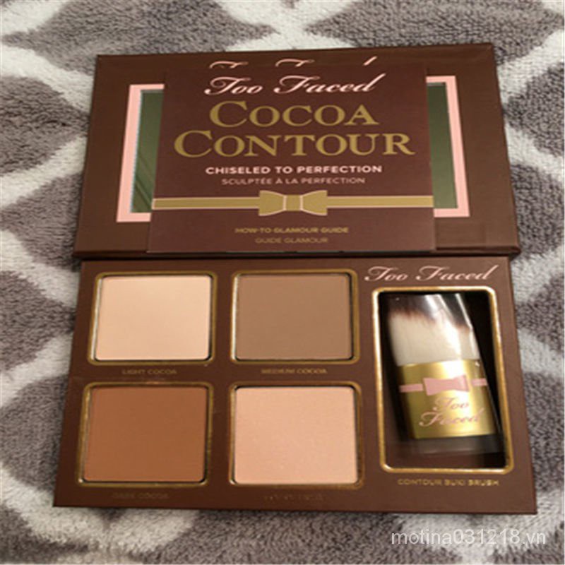 TOO FACED (Hàng Mới Về) Bảng Phấn Mắt Tood 4 Màu Trang Điểm Bắt Sáng Kèm Cọ Tiện Dụng