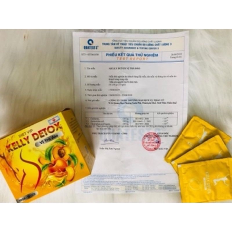 Trà đào kelly Detox giảm cân chính hãng mới