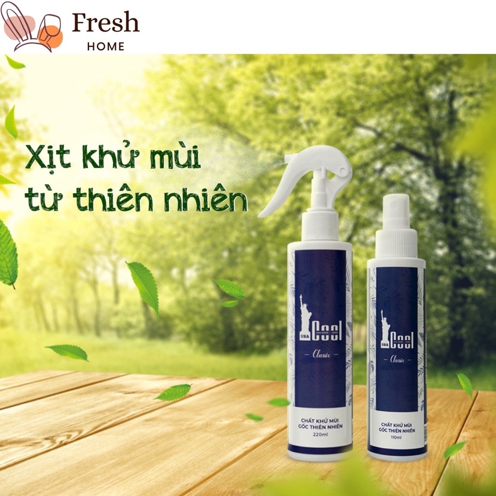 COOL-Xịt Khử mùi đa năng-Khử mùi ô tô-Khử mùi chó mèo, thú cưng-Tinh dầu tự nhiên-Không Cồn