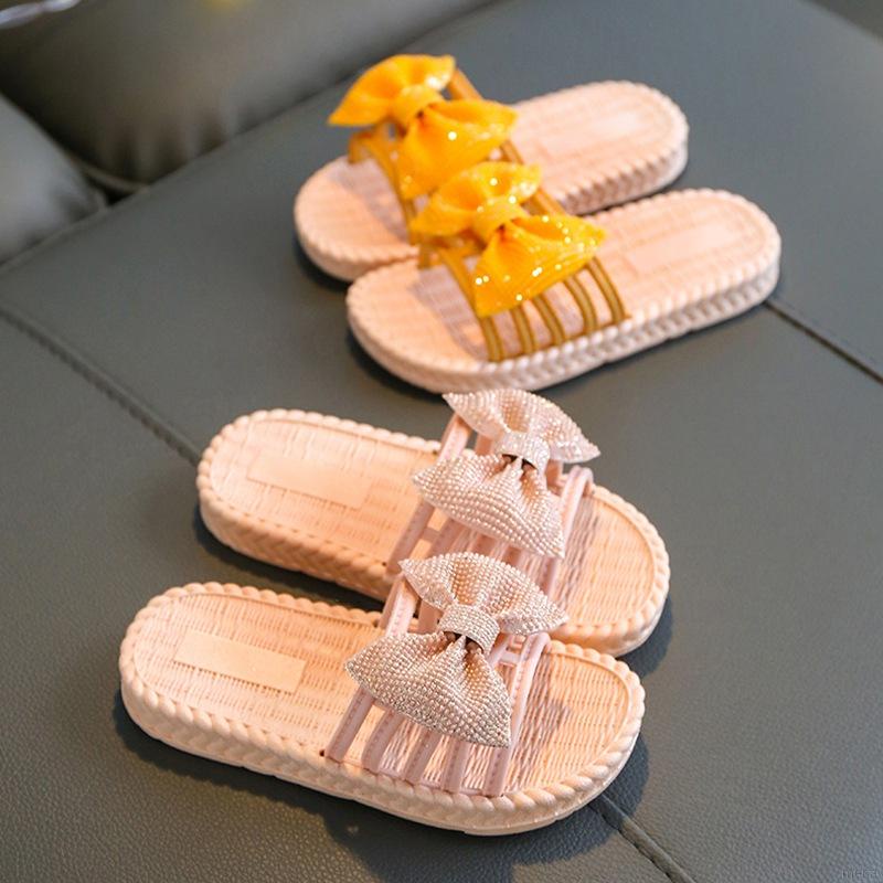 Dép đi trong nhà đính nơ xinh xắn thời trang cho bé gái