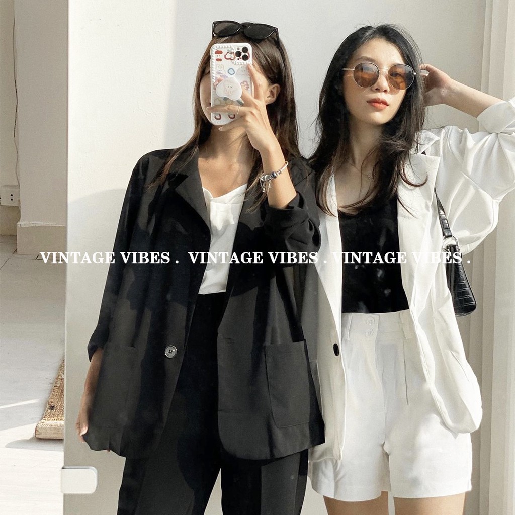 Áo blazer vest đũi 1 lớp Ulzzang (hàng QC) - Ảnh thật cận chất | BigBuy360 - bigbuy360.vn