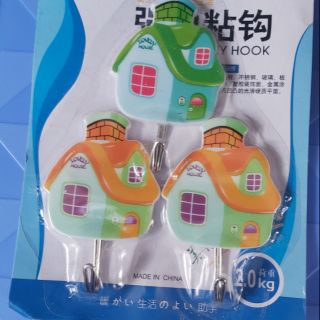 Vỉ 3 móc dán tường