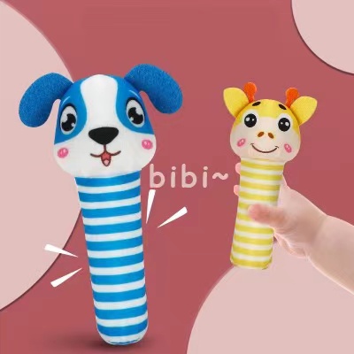 Đồ Chơi Lục Lạc Hình Thú Hoạt Hình Nhồi Bông Có Thể Giặt Sạch Cho Bé