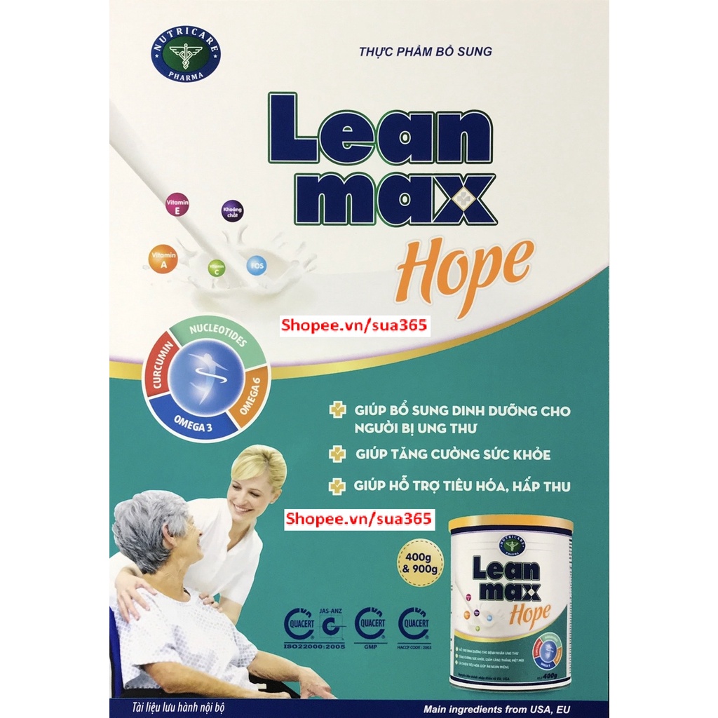 Sữa Leanmax Hope 900g - ( Dinh dưỡng dành cho bệnh Ung Thư ) - Date Luôn Mới