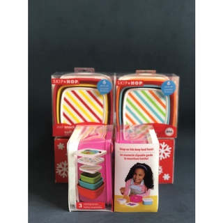 Bộ 3 hộp đựng thức ăn có nắp Skip Hop Zoo Snack Box Set - Chính hãng nhập Mỹ SkipHop