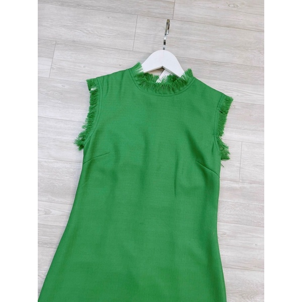 Váy dạ weet màu xanh lá cây dáng suông cho nữ