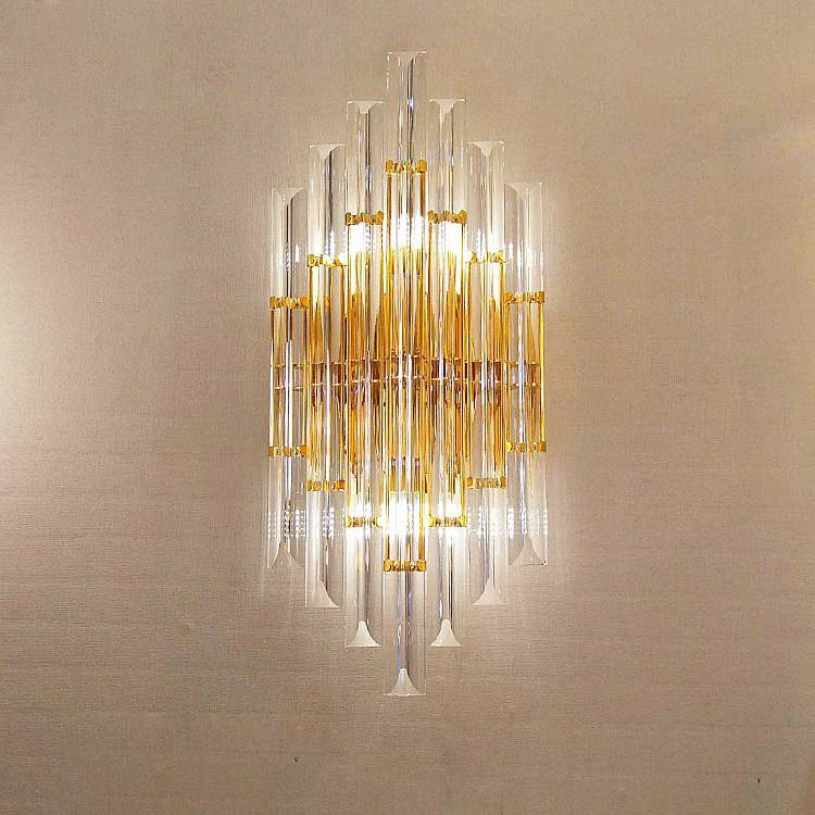 Đèn tường pha lê decor sang chảnh, Đèn hắt trang trí hiện đại