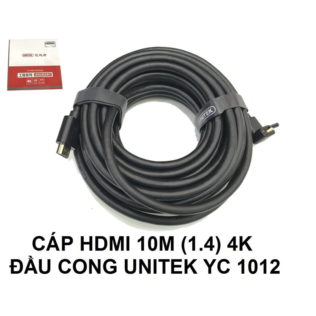 Cáp HDMI đầu cong UNITEK (1.4) 4k 1.5m Y-C 1007, 5m Y-C 1010 , 10m Y-C 1012