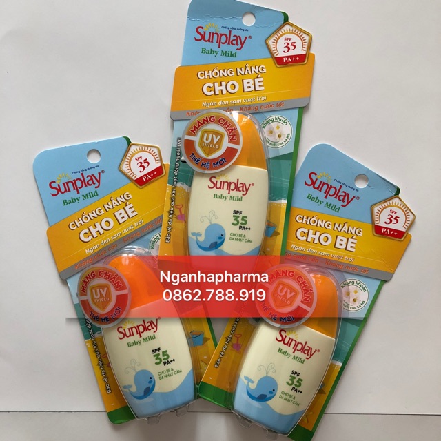 ✅Sữa chống nắng cho bé và da nhạy cảm Sunplay Baby Mild SPF 35, PA++ 30g