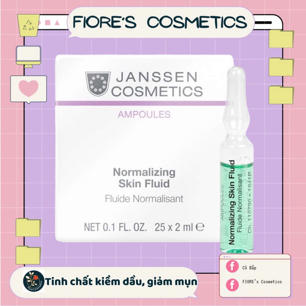Tinh chất kiềm dầu, giảm mụn Janssen Normalizing Skin Fluid