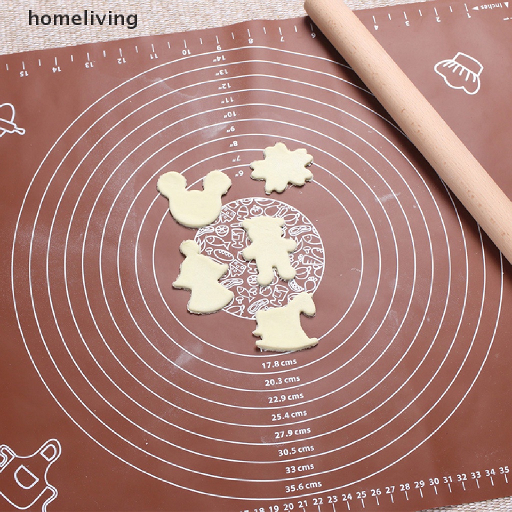 Thảm Silicone Chống Dính Hỗ Trợ Lăn Bột Làm Bánh Tiện Lợi