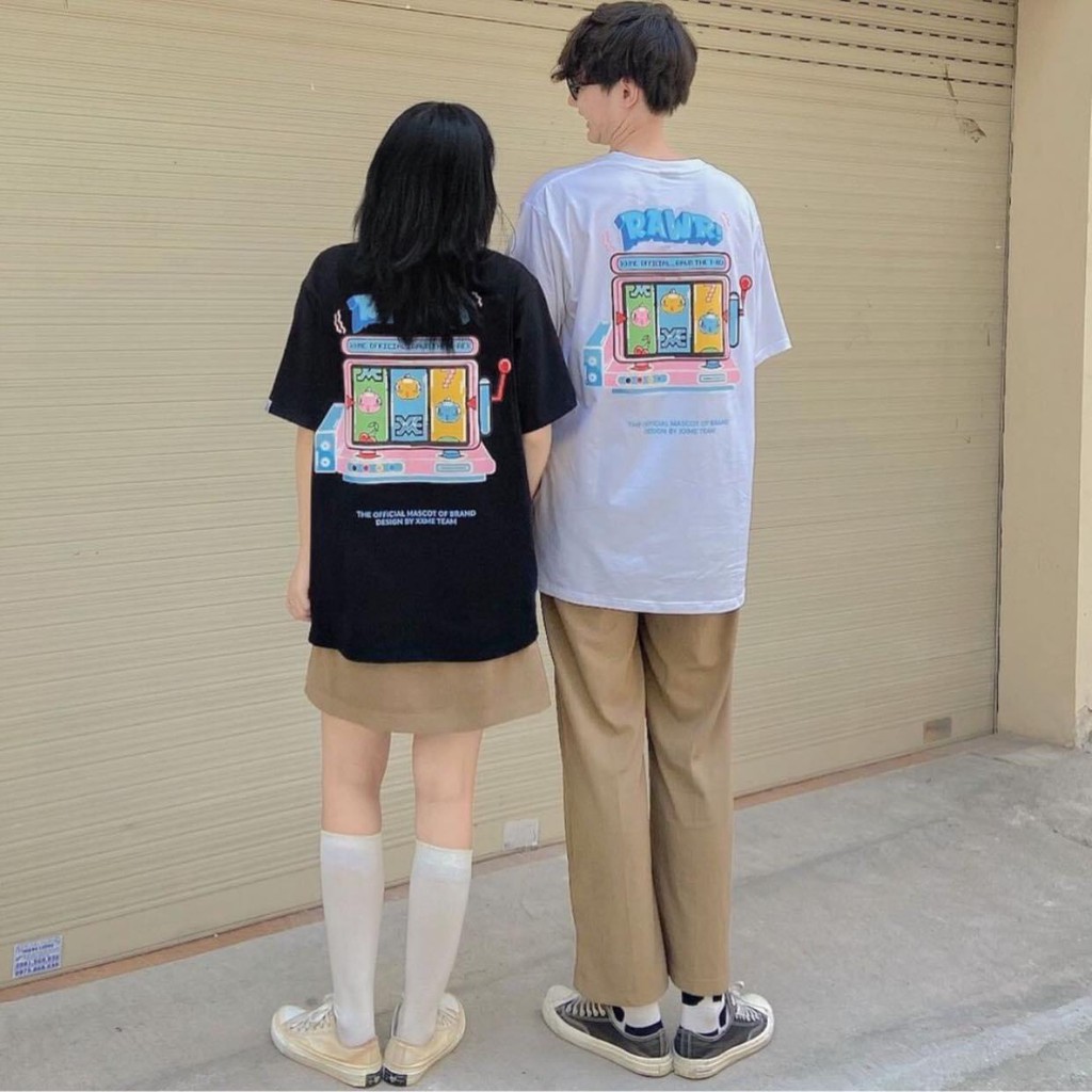 Áo thun 🦋 hình tivi nam nữ mặc đôi mặc nhóm đi chơi đi tiệc đều được mix kèm chân váy quần jeans sooc đùi áo phông nữ | BigBuy360 - bigbuy360.vn