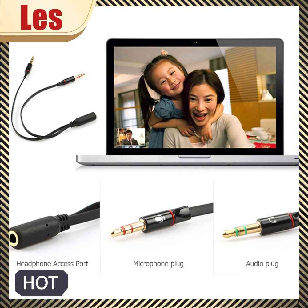 Cáp Chia Âm Thanh Tai Nghe 3.5mm Lỗ CắM Sang 2 ĐầU CắM Chuyên DụNg