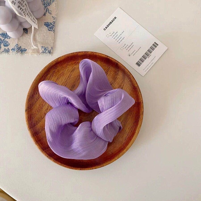 Combo 3c srunchies lụa basic màu ngẫu nhiên