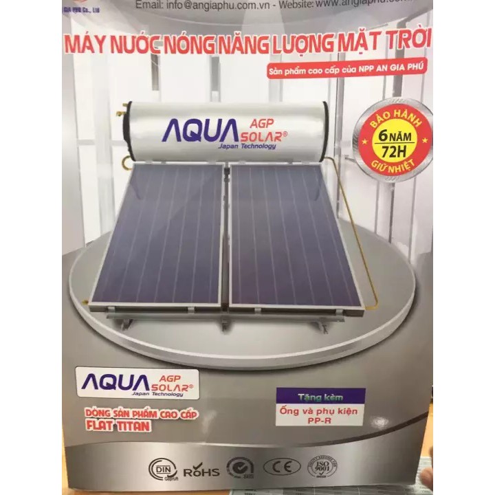 MÁY NĂNG LƯƠNG CAO CẤP AQUA SOLAR TẤM PHẲNG, CHỊU ÁP, BH 6 NĂM