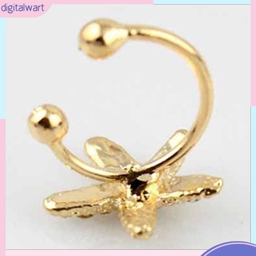 Khuyên Vành Tai Kim Loại Hình Sao Biển Đính Đá Dễ Thương Cho Nữ