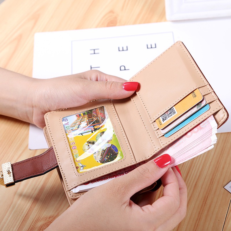 Ví Mini Cầm Tay Ngắn Gấp Gọn Nữ Sang Trọng Cá Tính Trẻ Trung ( mã VNVL )